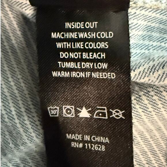 Max Jeans Blue White Striped Denim Trucker Jacket Women’s Medium Casual - Picture 8 of 10